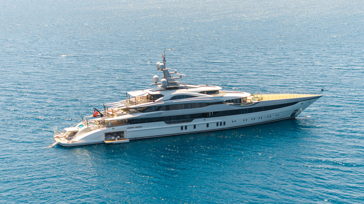Al Reem, the 80-metre Bilgin 263 superyacht, at sea — interior furniture by Sitdesign