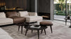 Happy coffee tables with a modular sofa