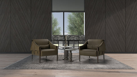 Two Jackson armchairs with side tables in a living room