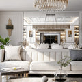Classic living room with a crystal chandelier