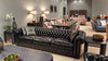 Black leather chesterfield sofas at İSMOB 2017
