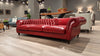 Red leather chesterfield sofa