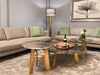 Upholstered sofa with marble-top tables at CNR İMOB 2018
