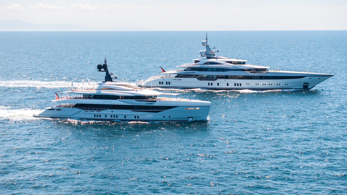 Superyachts Al Reem and CAMILA together — two Bilgin Yachts projects furnished by Sitdesign