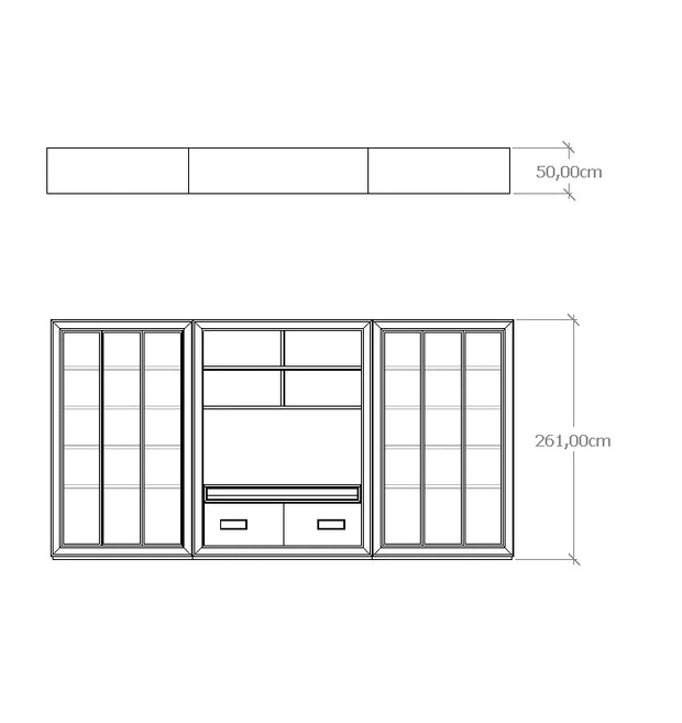 MOBILI TV E LIBRERIE PER LOFT 