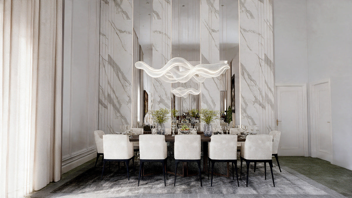 Villa Elegance dining room with Twist dining table and Delta chairs, Lomé, Togo