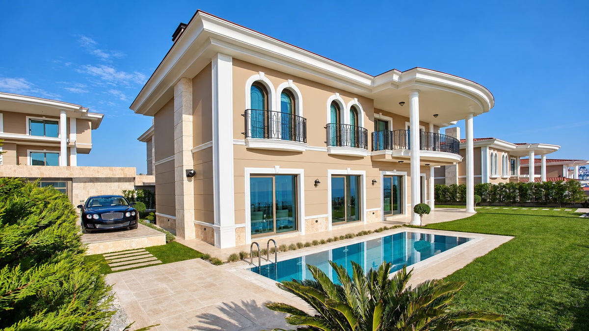 West Marina Residence exterior with pool, Deniz Istanbul — furniture project by Sitdesign