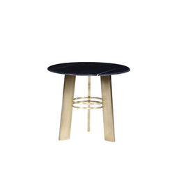 Anilla side table with black marble top and brass legs