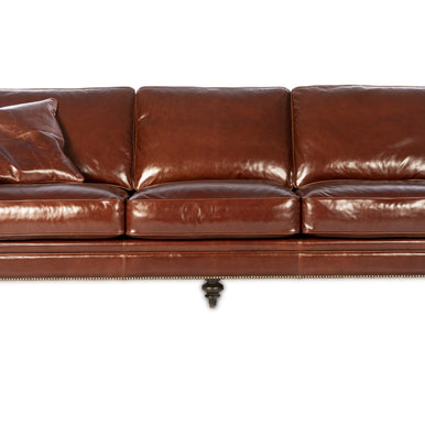 Chelsea sofa in dark brown, front view