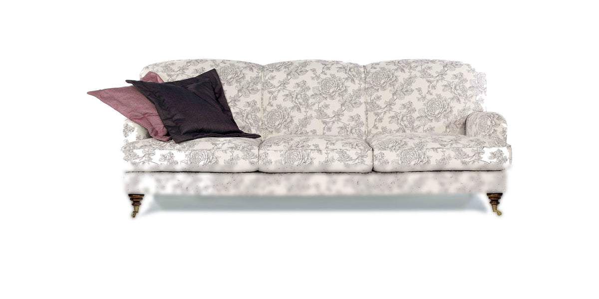 Chelsea sofa in light grey, three-quarter view