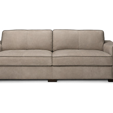 Eros sofa in stone, front view