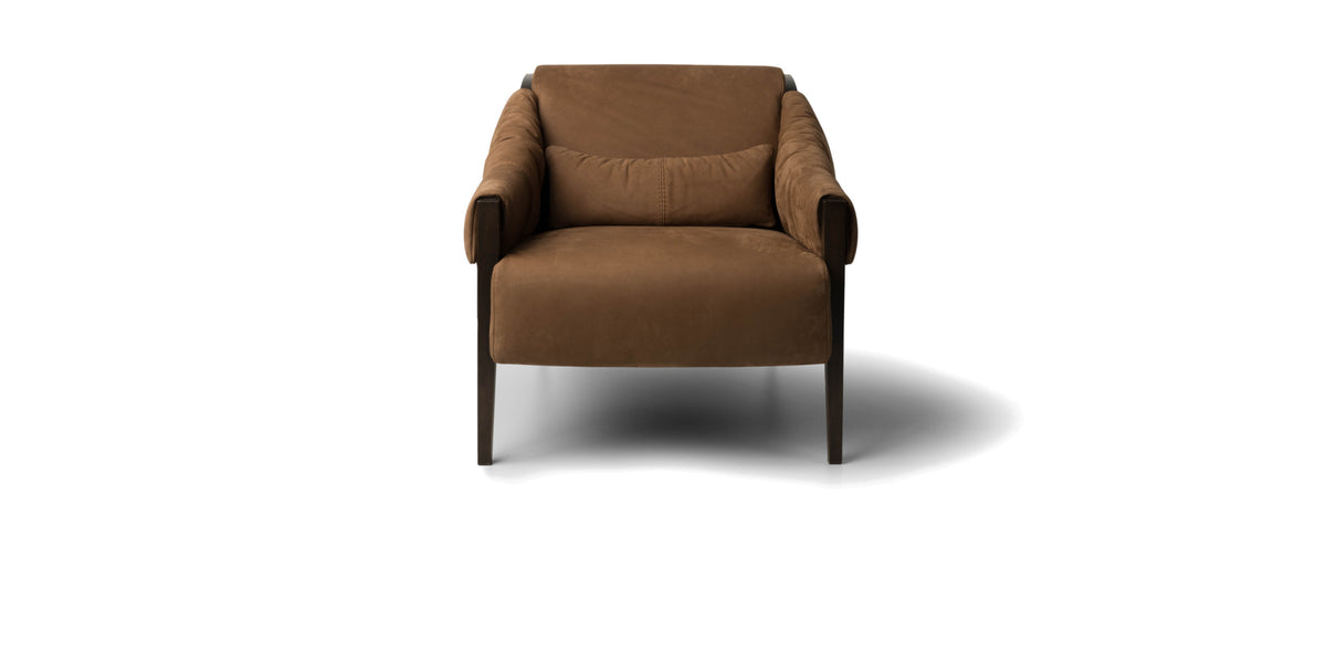 Poltrona Jackson marrone, vista frontale