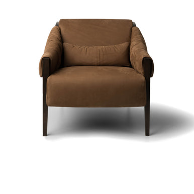 Poltrona Jackson marrone, vista frontale