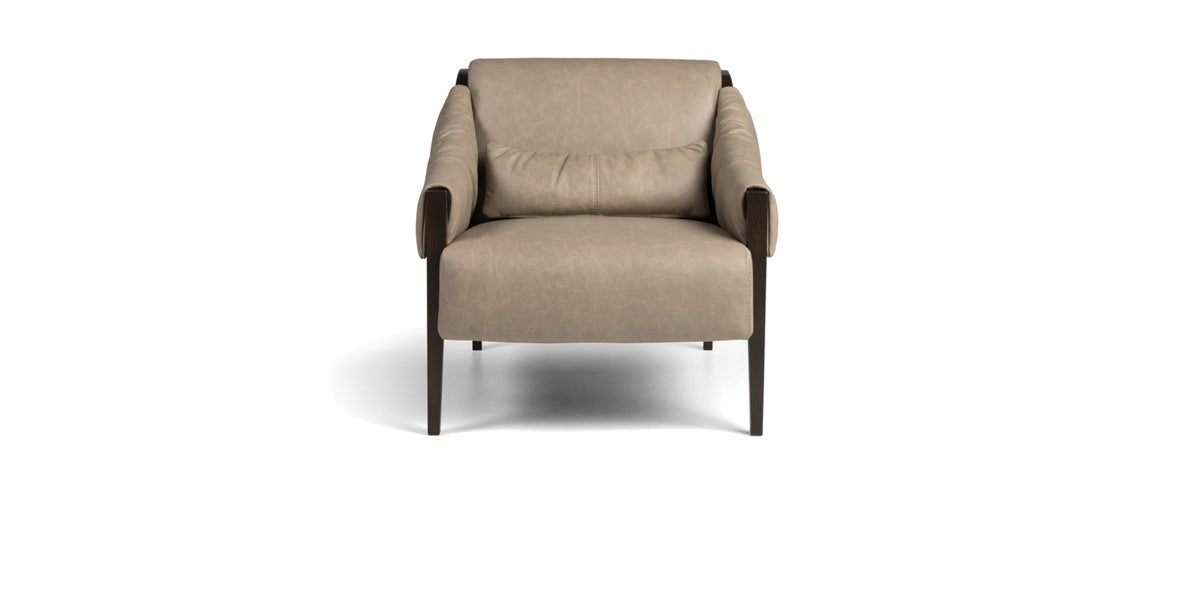 Poltrona Jackson beige, vista frontale