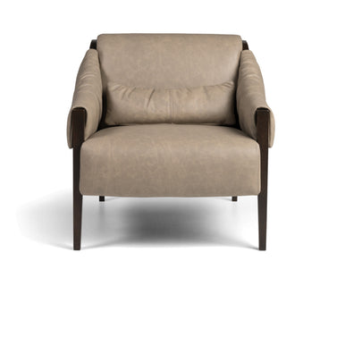Poltrona Jackson beige, vista frontale