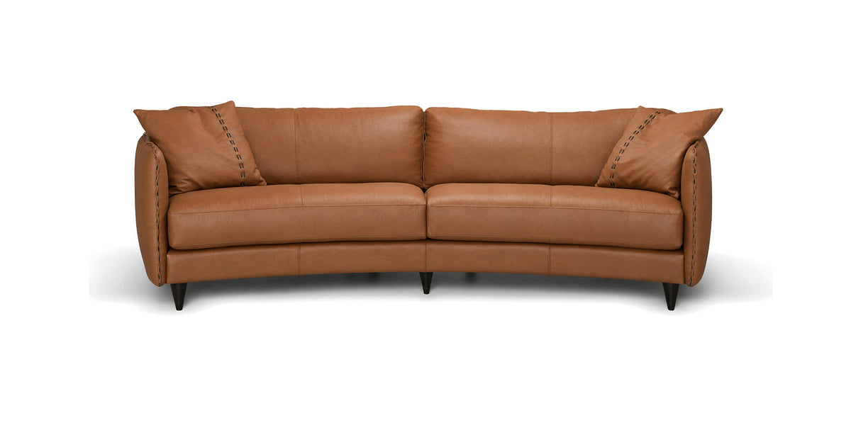 Janette Curved sofa in honey, colour option