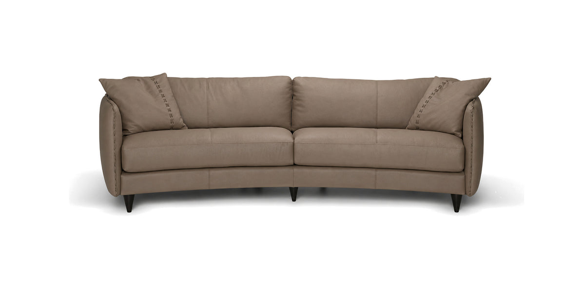 Janette Curved sofa in stone, colour option