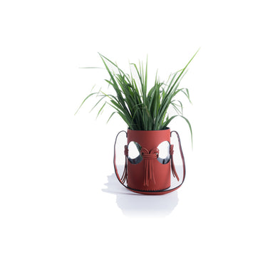 Leather Planter V01 — handmade by Sitdesign, Istanbul