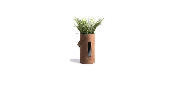 Leather Planter V02 — handmade by Sitdesign, Istanbul
