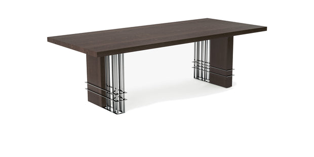 Orbit dining table, three-quarter view