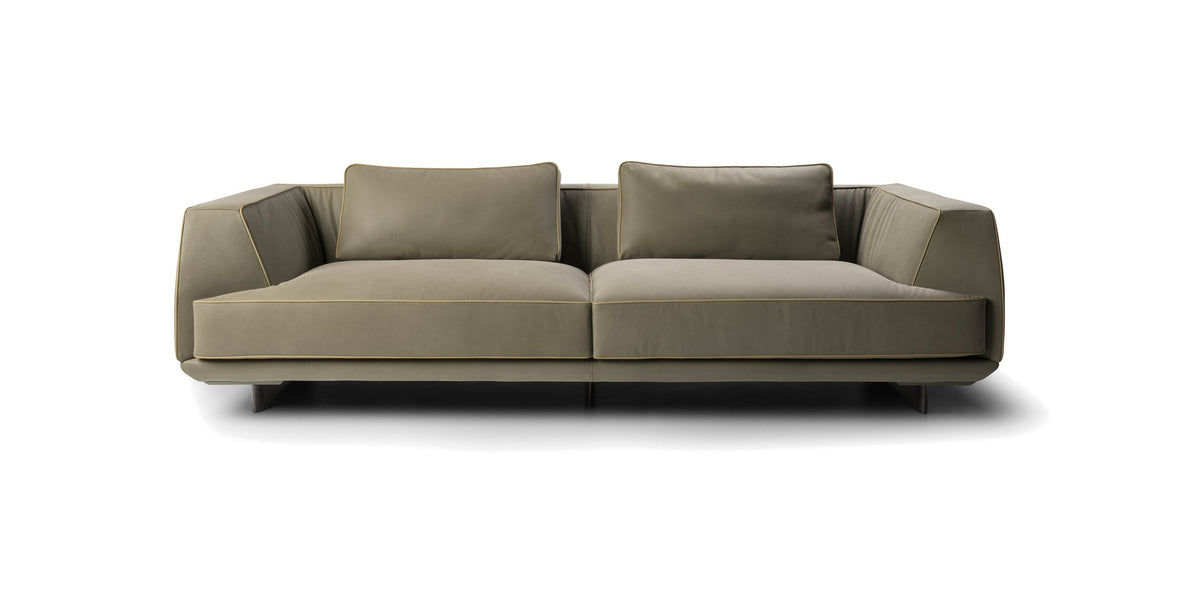 Ranchero sofa in olive grey, front view