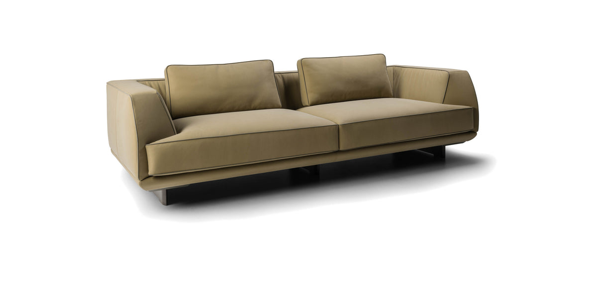 Ranchero sofa in sand, three-quarter view