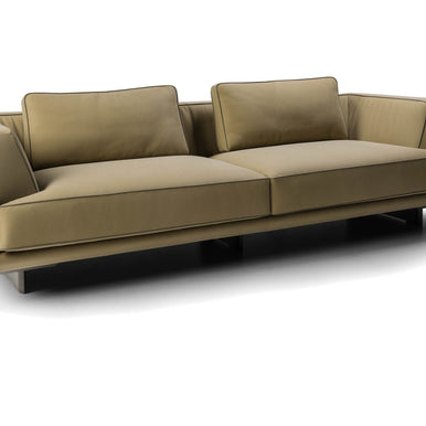 Ranchero sofa in sand, three-quarter view