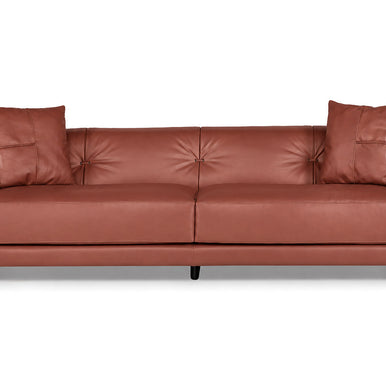 Rosalinda sofa in saddle leather, front view