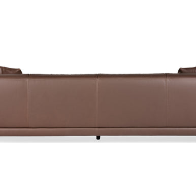 Rosalinda sofa in brown leather, back view