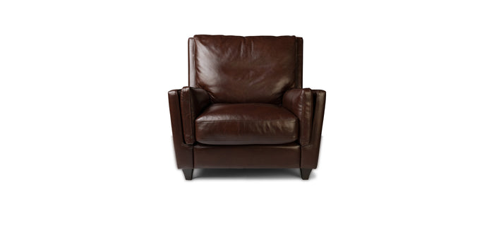 Poltrona World marrone scuro, vista frontale
